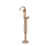 IVY Pact Badmengkraan Vrijstaand - draaibare uitloop - 150cm - Doucheslang - satin mist handdouche - Geborsteld mat koper PVD SW1031242