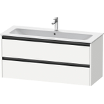 Duravit Ketho.2 Wastafelonderbouwkast - met 2 laden - voor enkele wastafel - 121x48x55cm - met grepen antraciet - wit mat SW772909