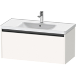 Duravit Ketho.2 Wastafelonderbouwkast - met 1 lade - 98.4x45.5x44cm - met greep antraciet - wit supermat SW772227