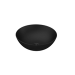 INK Otello Large waskom - 40x40x12cm - rond - porselein zwart mat SW411450