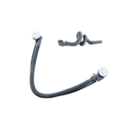 Fortifura Calvi Ensemble de vidage de baignoire - commande rotative - Convient pour une épaisseur de fond de 10 à 20 mm - blanc mat SW1381761