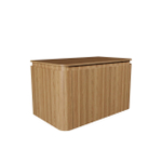Saniclass Terra Badkamermeubelset - 80cm - 2 lades - afgeronde hoeken - topblad - sandwood (licht eiken) SW1441288