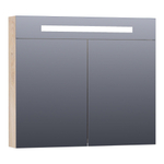 BRAUER Promise Deluxe Armoire de toilette 80x70cm éclairage intégré rectangulaire 2 portes pivotantes MFC Forest Wheat SW371695