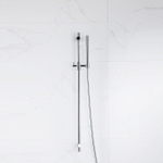 Fortifura Calvi ensemble barre de douche avec douchette à main en bâton, flexible de douche métallique chrome SW1159300