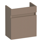 BRAUER Joy Wavy meuble sous-lavabo pour lave-mains - 40x45x22cm - avec 1 porte sans poignée ouvrant à droite moka mat SW1201253