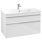 Villeroy & Boch Venticello wastafelonderkast 95.3x59cm 2x lade glossy wit GA53295