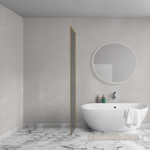 Aqua Vista Oria Cuadra Paroi latérale - 80x200cm - avec kit de montage - pour cabine de douche - verre fumé - or brossé SW1436513