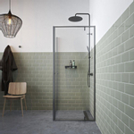 Sealskin Contour Douchecabine - 90x90x200cm - Draaideur - 6mm helder veiligheidsglas met antikalklaag Mat grijs SW799418