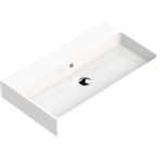 Thebalux lavabo quadro 80cm céramique 1x cuve sans trou de robinet SW717301