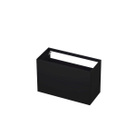 INK Wastafelonderkast - 100x45x65cm - 2 lades - push to open - met rechte opdekfronten - MDF lak - Zwart mat SW382571