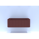 H&R Badmeubelen Juice Wastafelonderkast - 120x45x40cm - ronde hoeken - 3D-front - 1 lade - terra mat SW867624