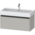 Duravit Ketho 2 meuble bas sous lavabo avec 1 tiroir 98,4x46x44cm avec poignée gris béton anthracite mat SW772182