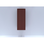 H&R Badmeubelen Juice Halfhoge Kast - 40x35x100cm - met ronde hoeken - 3D-front - 1 deur - linksdraaiend - terra mat SW875359