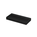 INK United wastafel - 100x45x11cm - 1 wasbak - 1 kraangat - porselein Mat zwart SW207344