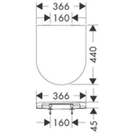 Hansgrohe EluPura S Closetzitting - top fix - wit SW962915