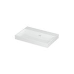 INK Urban wastafel - 70x45x8cm - 1 wasbak - 1 kraangat - porselein wit glans SB0201021