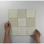 By Goof Moos Ivory brillant fait main 13x13 SW1026235