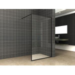 Wiesbaden Square Douche à l’italienne 1100 x 2000 x 8 mm verre clair nano/profilé noir mat SW484794