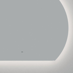 Adema Aura Miroir salle de bain - 100x85.3cm - demi-sphère - horizontal/vertical - éclairage LED indirect - chauffe miroir - infrarouge SW1152322