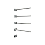 Hotbath &MORE Handdoekradiator - 50x76cm - rond - 4 stangen - horizontaal - met schakelaar - geborsteld nikkel (RVS) SW1245698