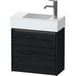 Duravit Ketho.2 Wastafelonderbouwkast - met 1 deur - 48.4x23.8x44cm links - met greep antraciet - eiken zwart mat SW772849