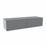 Mondiaz ALAN MODULE Meuble sous vasque - 130x45x30cm - 2 tiroirs - push to open - Plata SW1015507