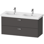 Duravit XBase Meuble sous-lavabo pour double lavabo 2 tiroir(s) 120x56x45.8cm Graphite mat SW444534