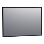 BRAUER Onyx spiegel - 100x70cm - rechthoekig - zwart geborsteld frame SW228063