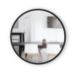 Miroir Umbra Hub 61x61x3cm verre noir SW539354