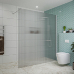 Fortifura Galeria Douche à l'italienne - 180x200cm - verre nervuré - Blanc mat SW877027