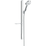 Hansgrohe Raindance Select S Unica Ensemble de douche - barre coulissante - douchette Raindance Select S 120 3 jets - porte-savon - 90cm - flexible de douche 160cm - blanc/chrome SW157204