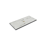 Thebalux Type wastafelblad 100x46cm frame mat zwart Keramiek Marble Carrara SW765966