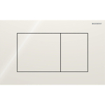 Geberit Sigma40 bedieningsplaat - 2-toets spoeling - extra dun - vierkante knoppen - glas - glans zandgrijs (beige) SW1237220