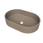 Arcqua Case vasque à poser - ovale - 55x36cm - mat truffe SW1209115