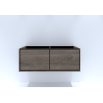 HR Badmeubelen Rize meuble sous lavabo - 2 grands tiroirs - sans poignée push2open - 120 x 45 x 45 cm - espresso SW707895