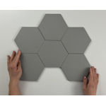 Terravito Bereno wand- en vloertegel - 15x17cm - 9mm - Zeshoek - Grijs mat glans SW476705