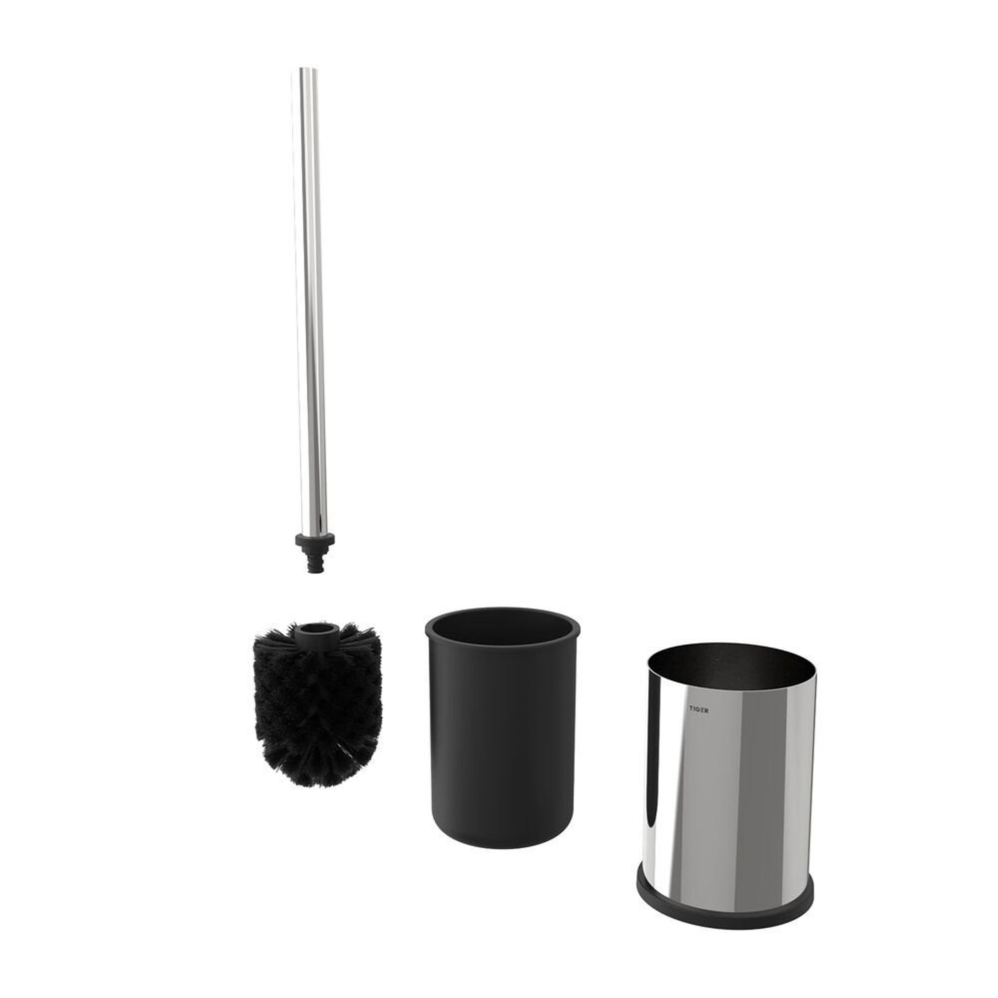 Tiger Colar Toiletborstel Met Houder Zwart - Modern En Duurzaam Dutch Design