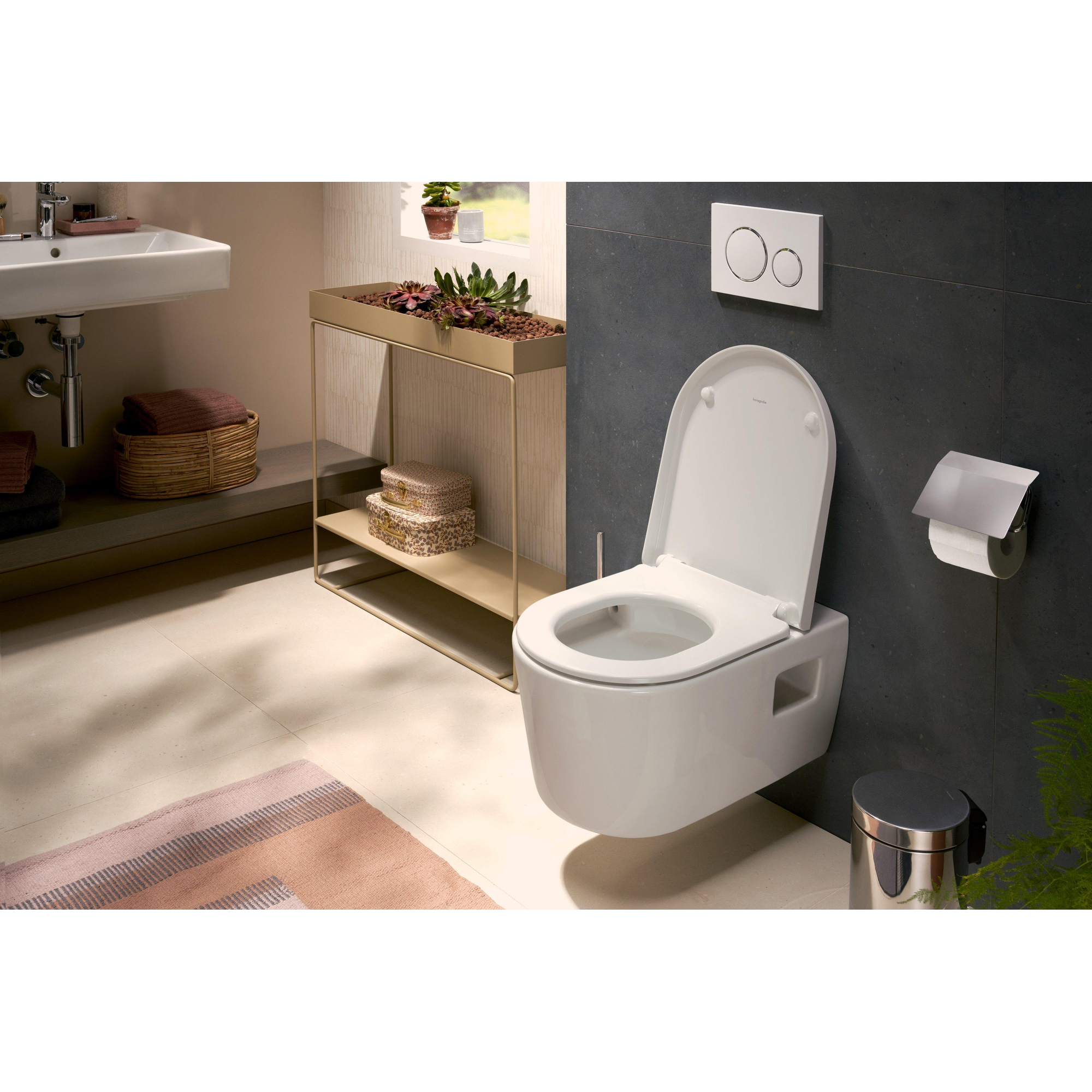 Hansgrohe EluPura Original S Abattant WC ureum avec couvercle
