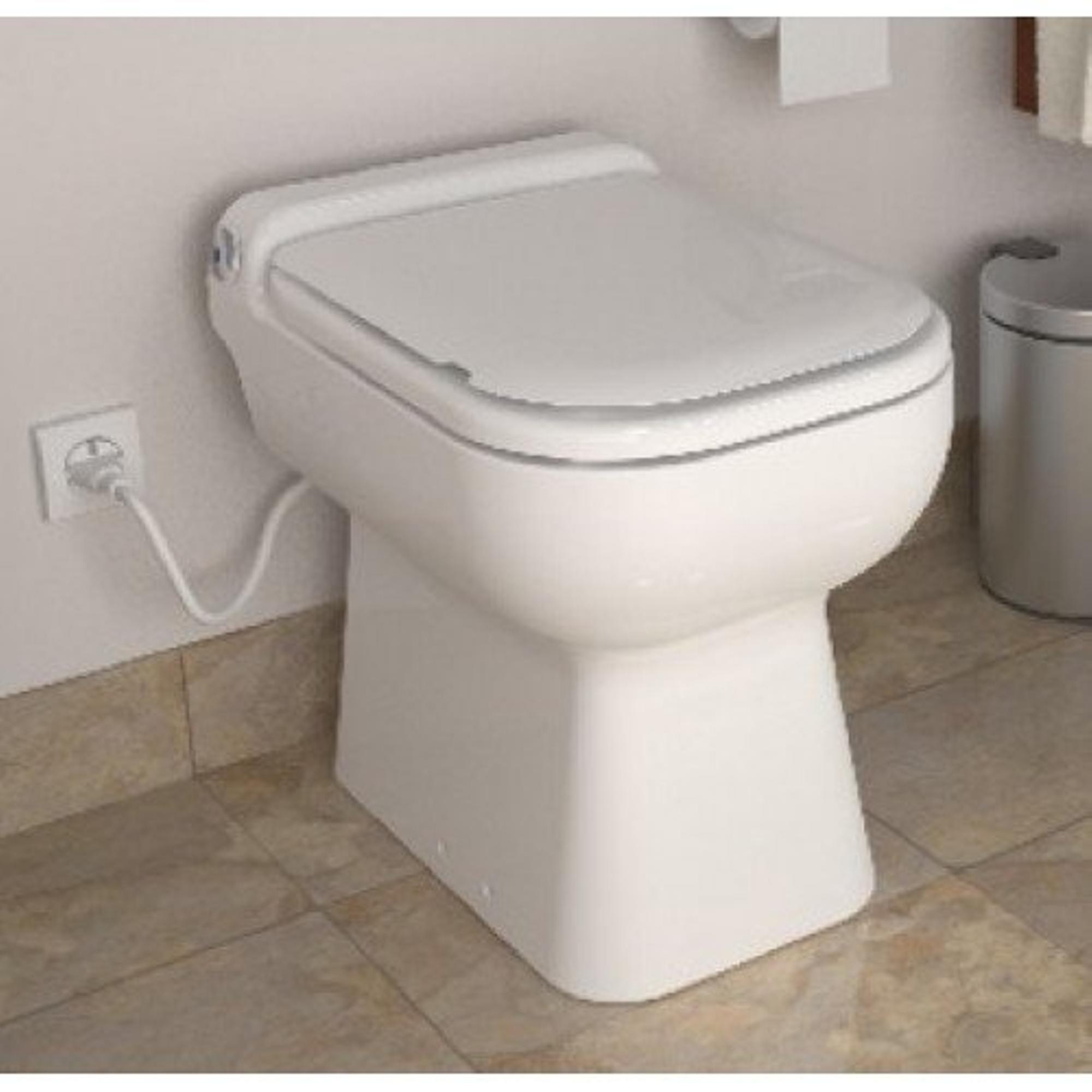 Sanibroyeur Sanicompact Luxe Broyeur sanitaire encastrable pour WC sur pied  avec abattant eco+lavabo connexion blanc