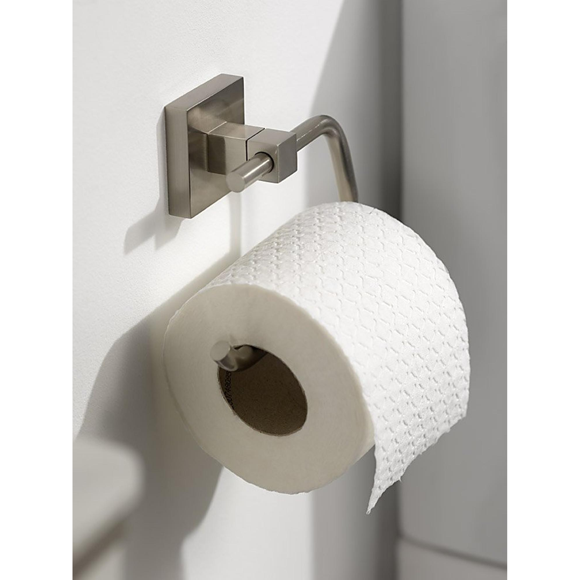 Porte-Rouleau de Papier Toilette sans perçage argenté pour Salle