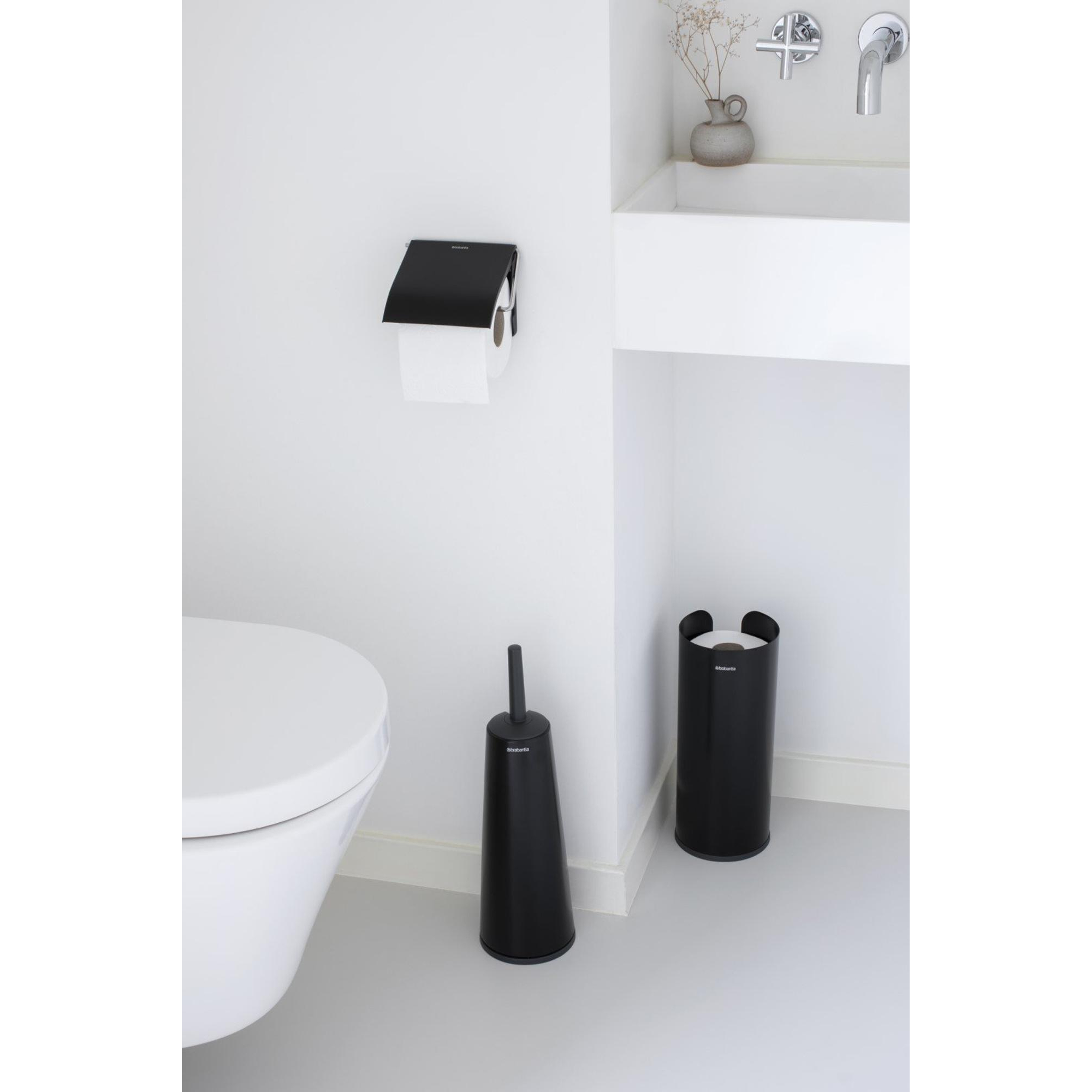 Distributeur papier toilette rouleau métal Brabantia avec