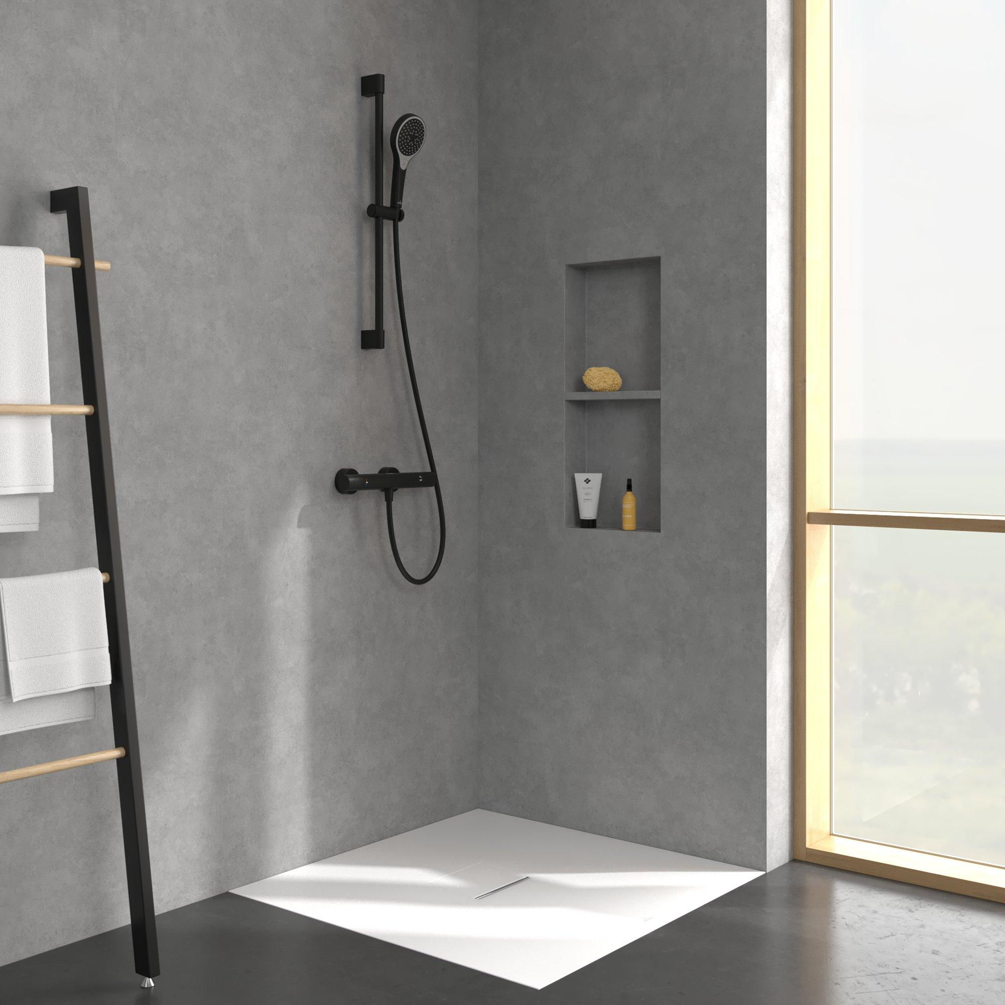 Villeroy & Boch Verve Showers Handdouche, douchekop met 3 straalsoorten, douchekop met geïntegreerde terugslagklep, reinigingsvriendelijk, ronde douchekop