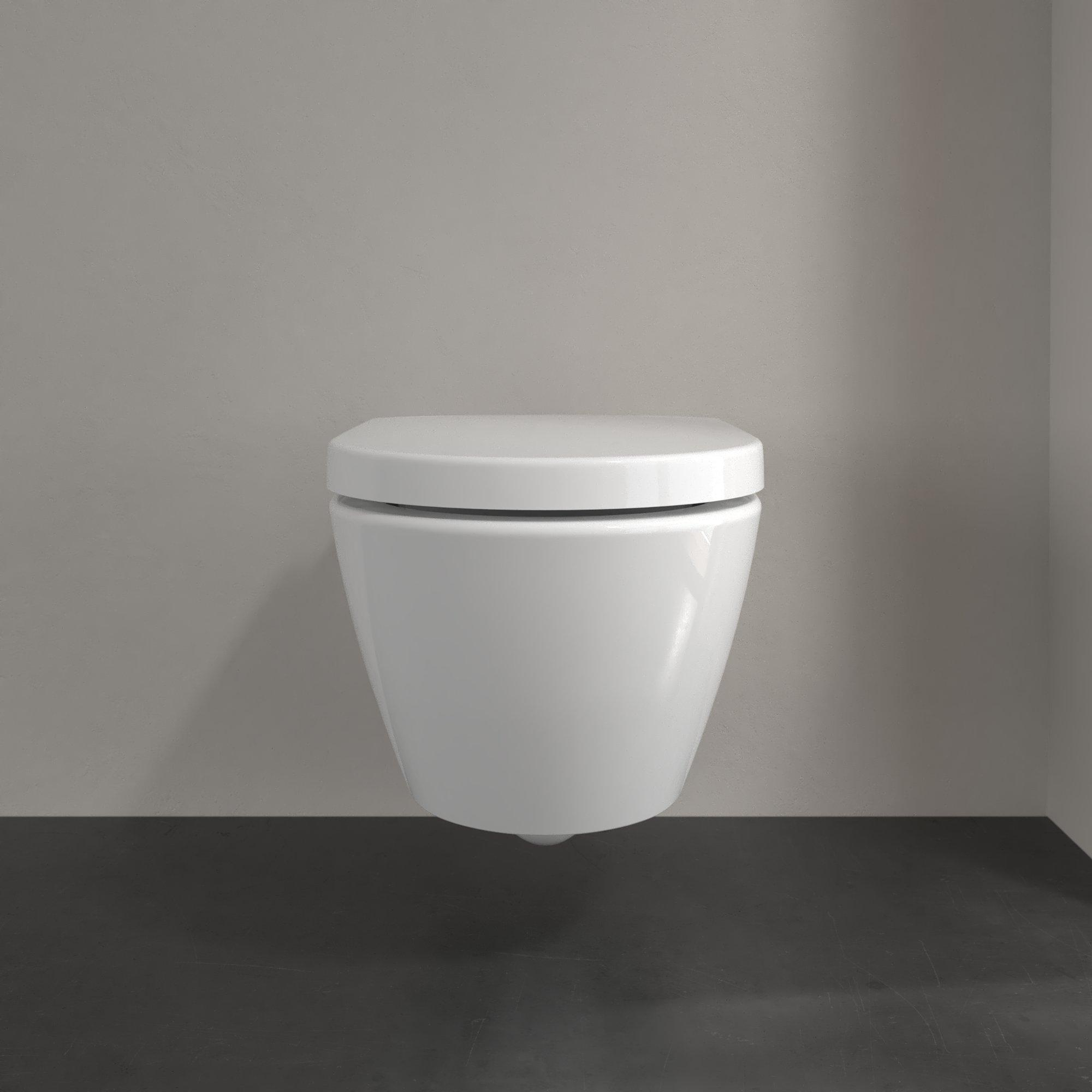 Saniclass Abattant WC déclipsable et frein de chute blanc pour cuvette  Villeroy & Boch Subway 2.0 avec kit de fixation blanc alpin brillant 
