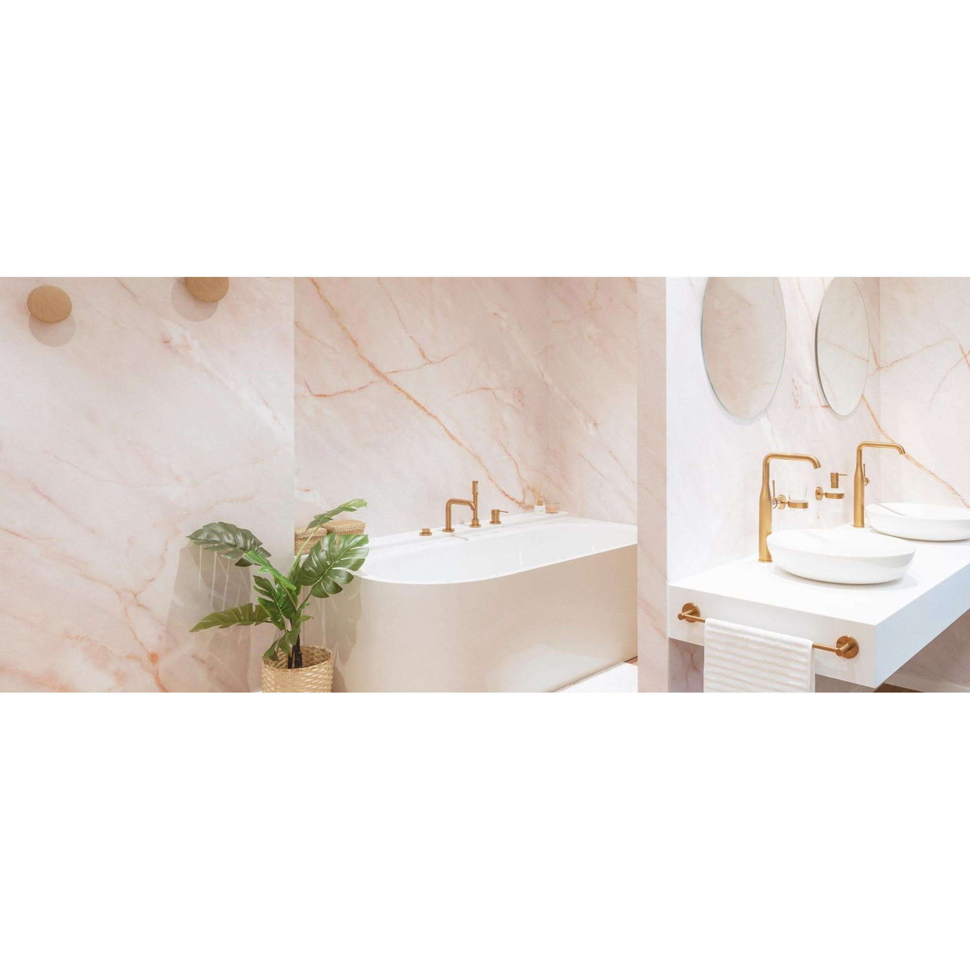 Robinet design salle de bain mitigeur de lavabo bec cascade avec brise jet  chrome vidage complet