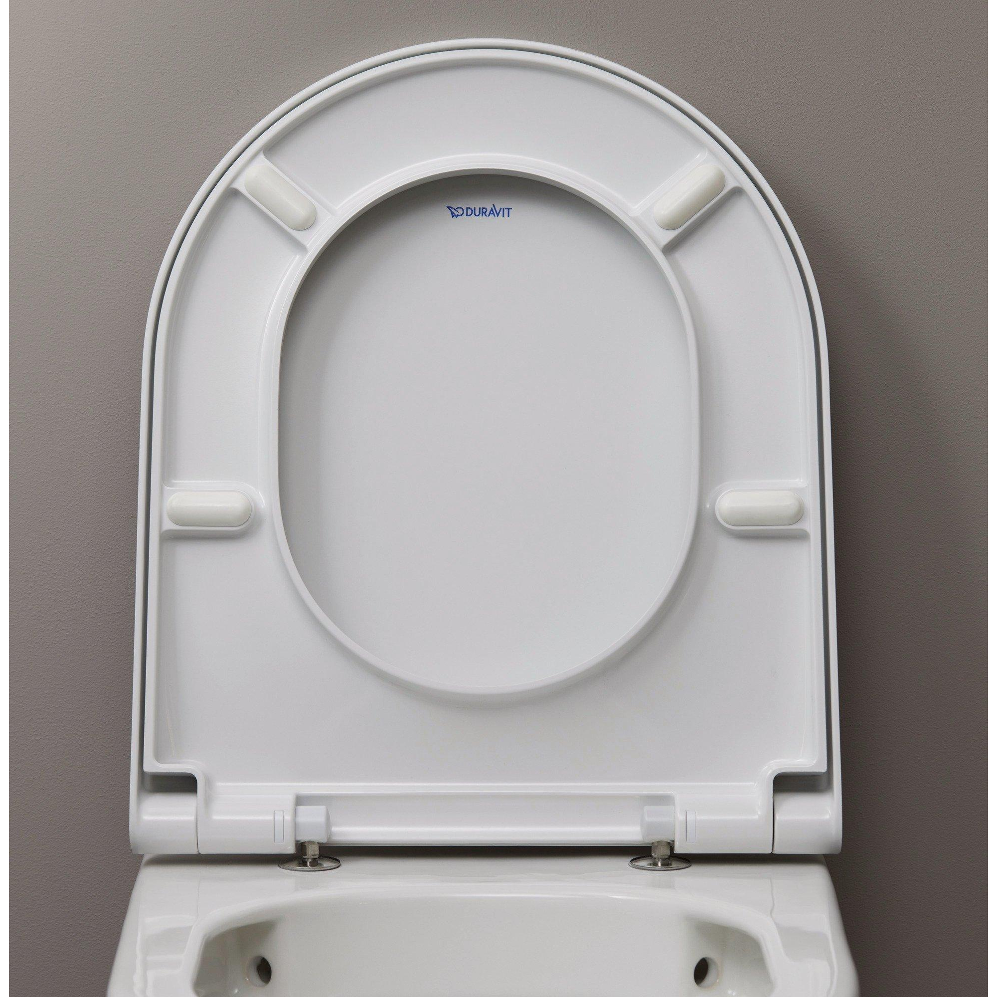 Siège WC Duravit Qatego, plastique thermodurci, abaissement automatique,  blanc brillant 463x369x44mm, 0026890000