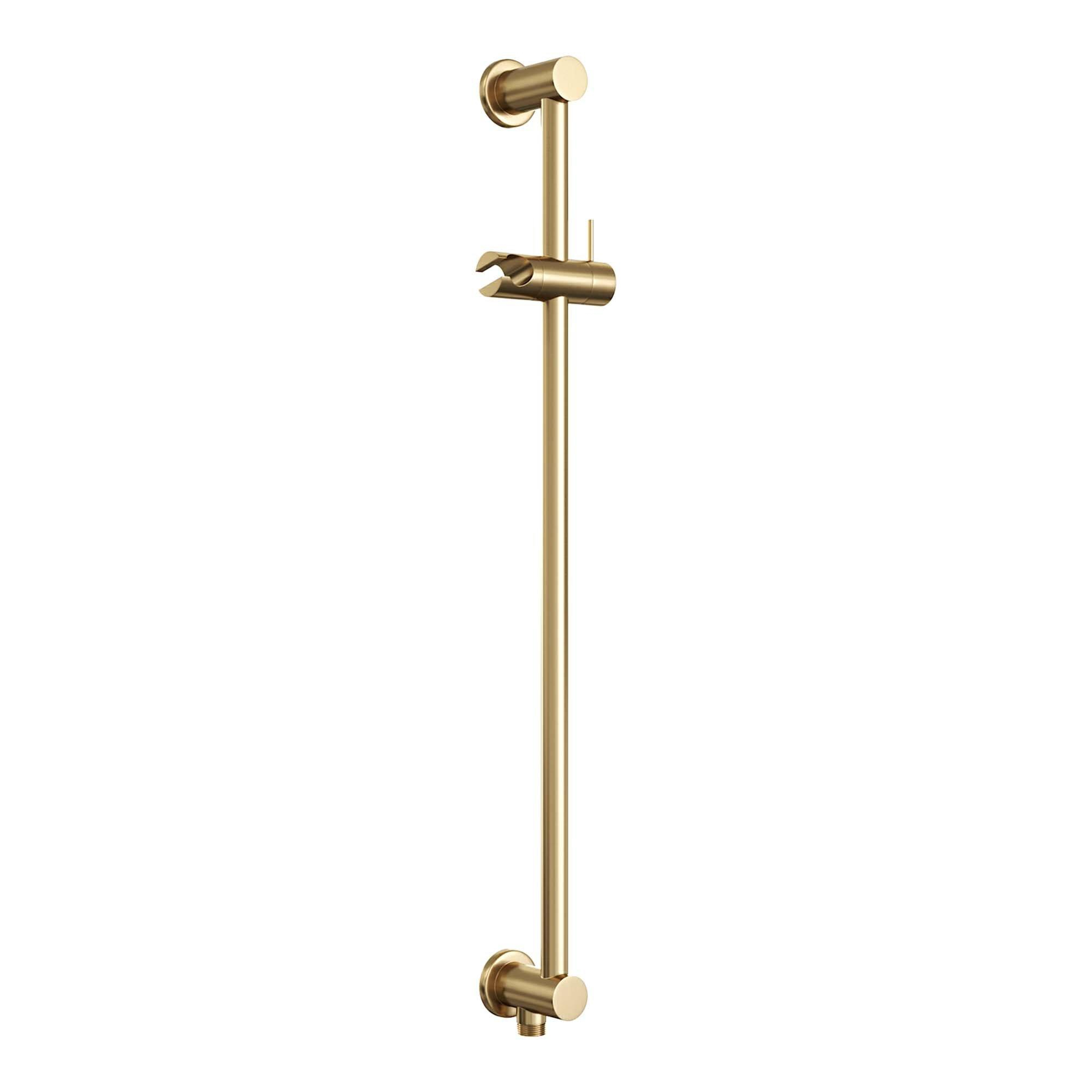 Brauer Gold Edition Robinet baignoire - avec set douchette - douchette  stick 1 jet - bouton lisse - PVD - or brossé - 5-GG-041-3 