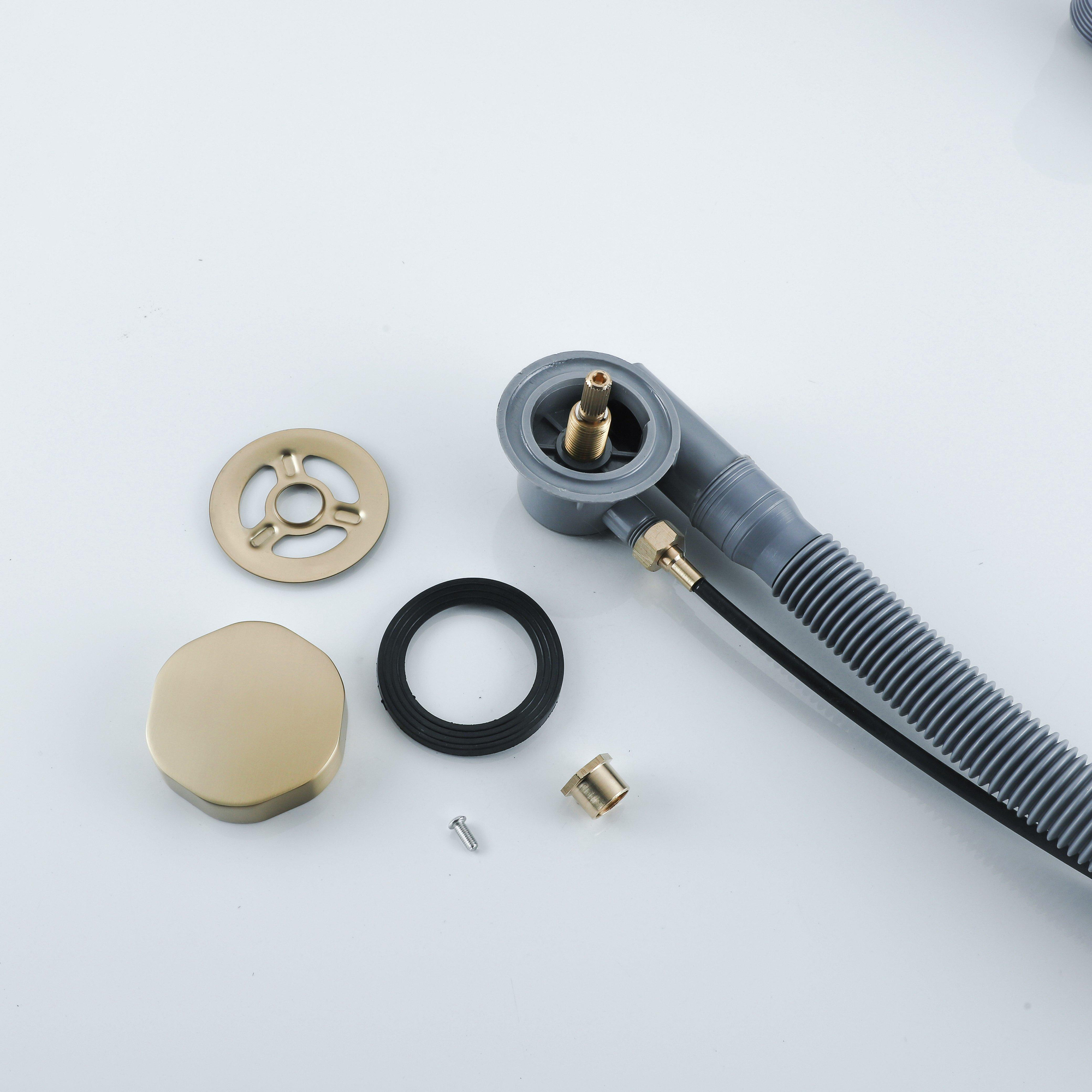 Bouton Rotatif Chromé Pour Vidange Baignoire - Commande De Bonde Et Trop-plein, Facile à Installer