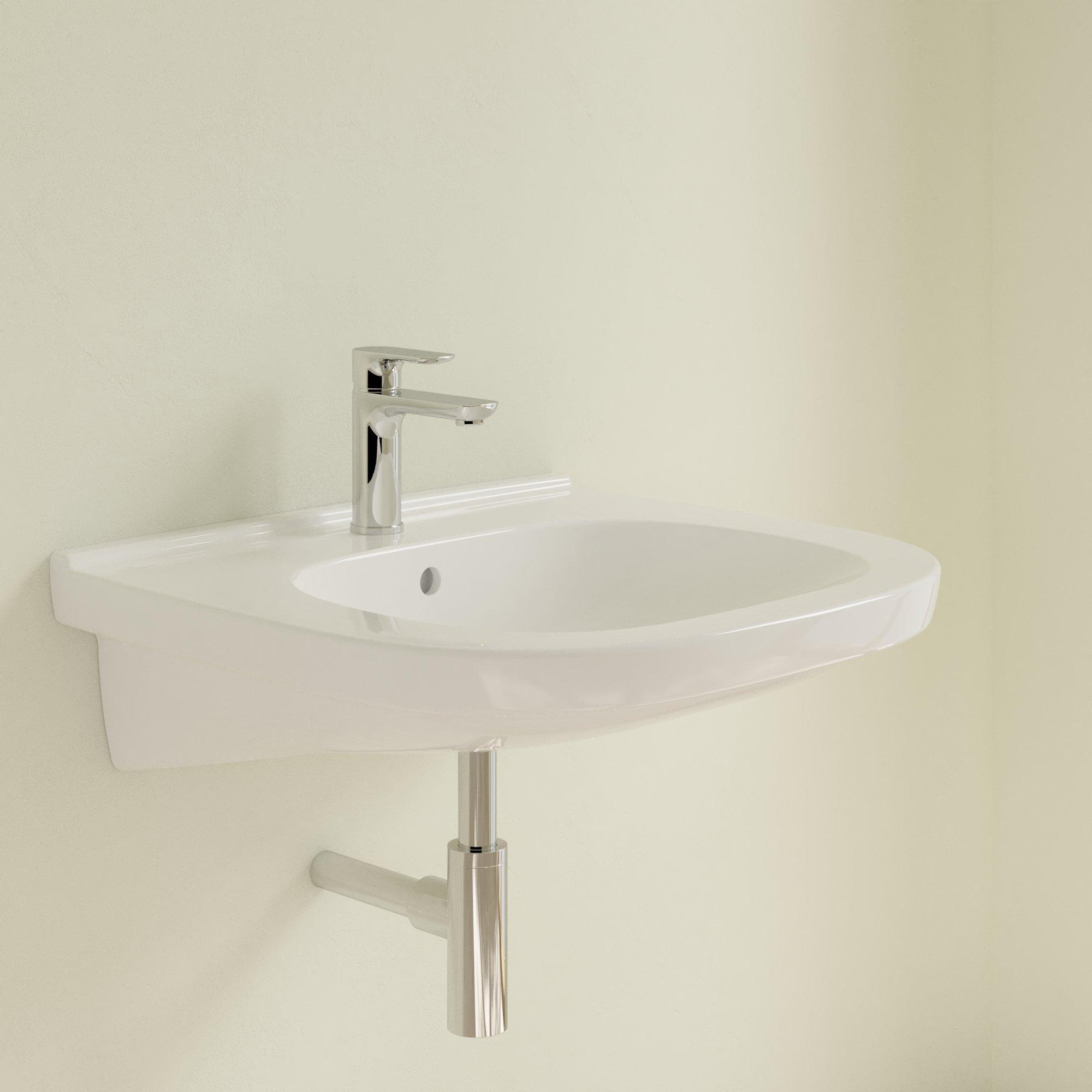 Robinet de salle de bain VILLEROY & BOCH Mitigeur lavabo compact  VILLEROY ET BOCH O.novo Start avec tirette chrome
