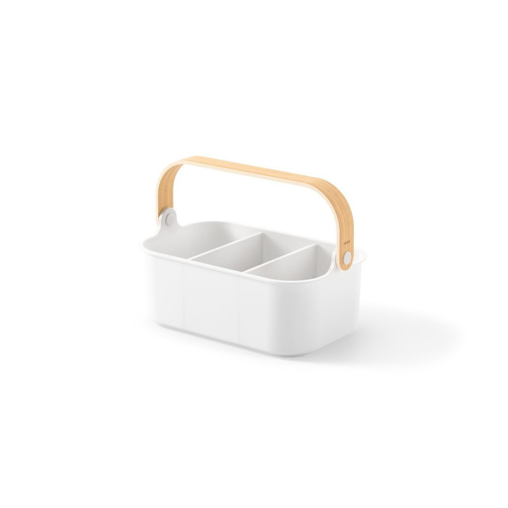 Umbra bellwood bac de rangement pour salle de bain 28x17x13cm blanc/naturel  - 1019130-668 