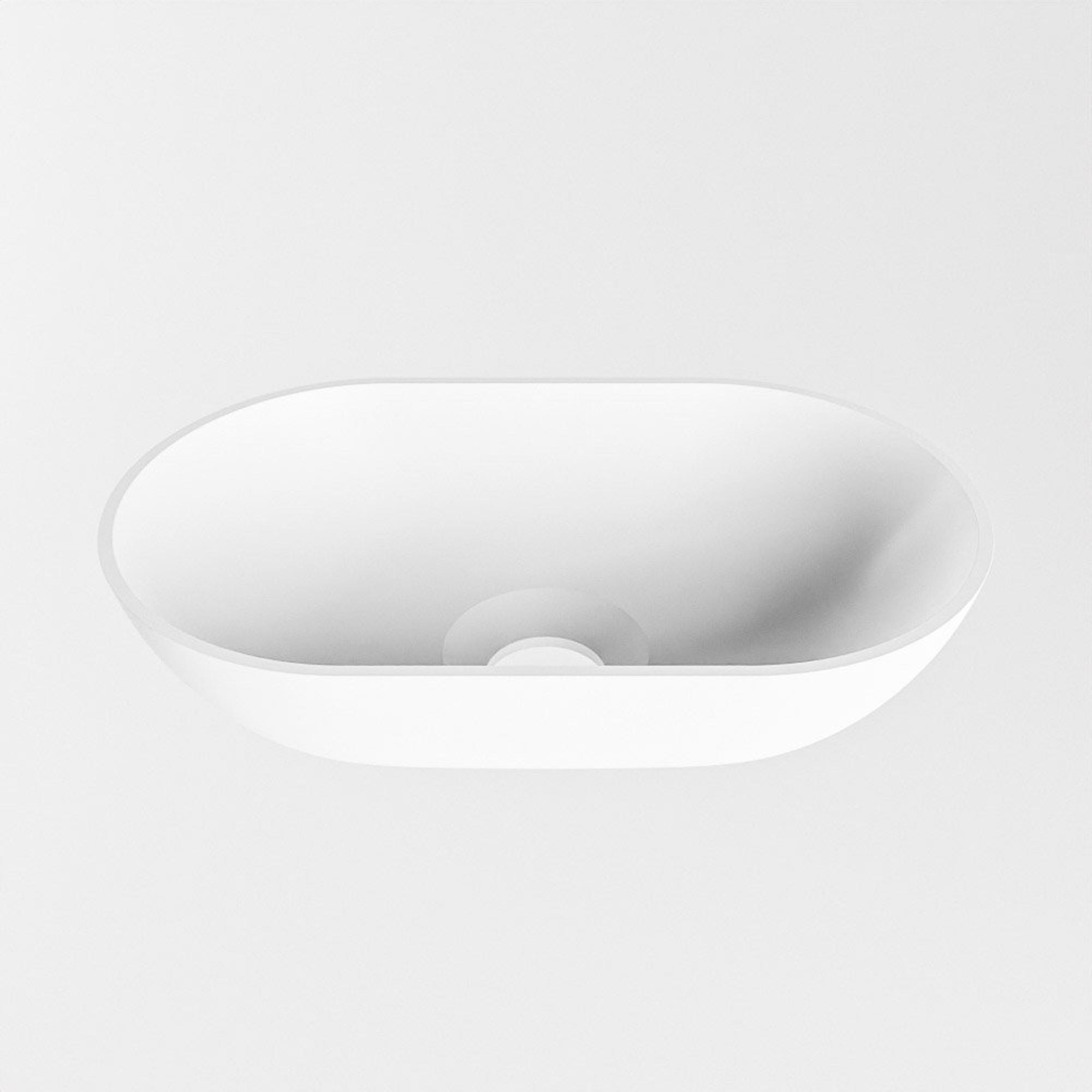 Mondiaz POOLE Waskom 30x18x8cm Ovaal Opbouw Solid Surface Talc 